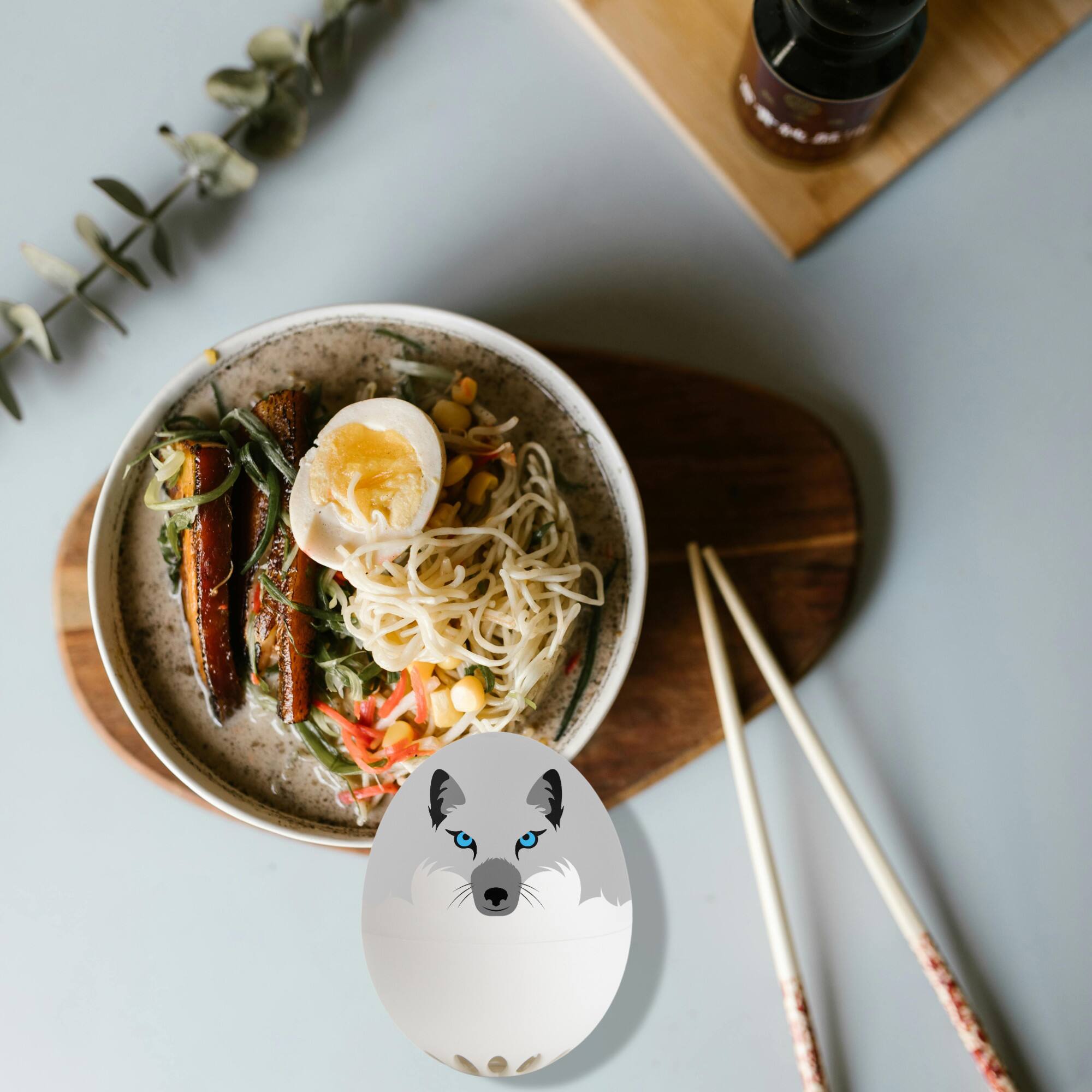 Alt View 2. BrainStream - BrainStream Wolf BeepEgg Egg Timer With Melodies for Soft, Medium & Hard-Boiled Eggs - Gray.