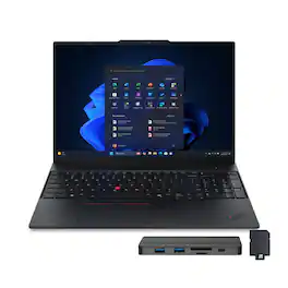 Lenovo - ThinkPad E16 Gen 3 16" Display Laptop,Intel Core 7 240H,16GB RAM,1TB SSD+288GB Dock Set,Win 11 Pro - Black
