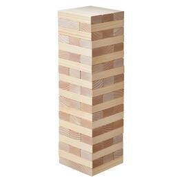 HONGGE - Giant Wooden Tumbling Tower Game with Domino Blocks and Storage Bag - Natural