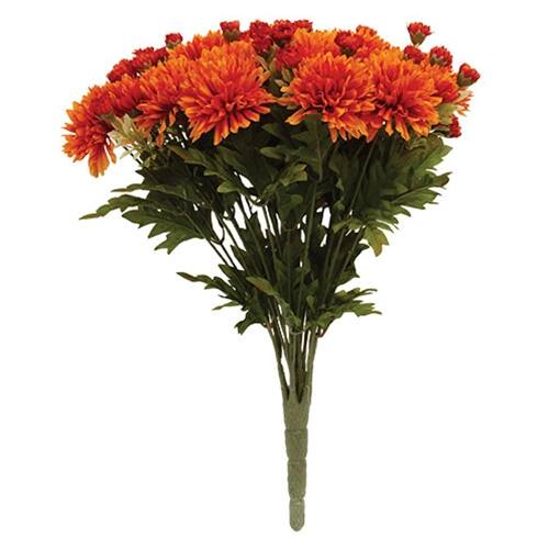 Front. BreeBe - Bountiful Mums Bouquet - Orange - 15"H - Orange.