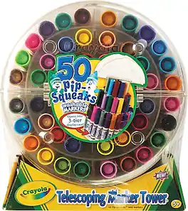Crayola - Pip-Squeaks Markers, Telescoping Marker Tower, 50/Count