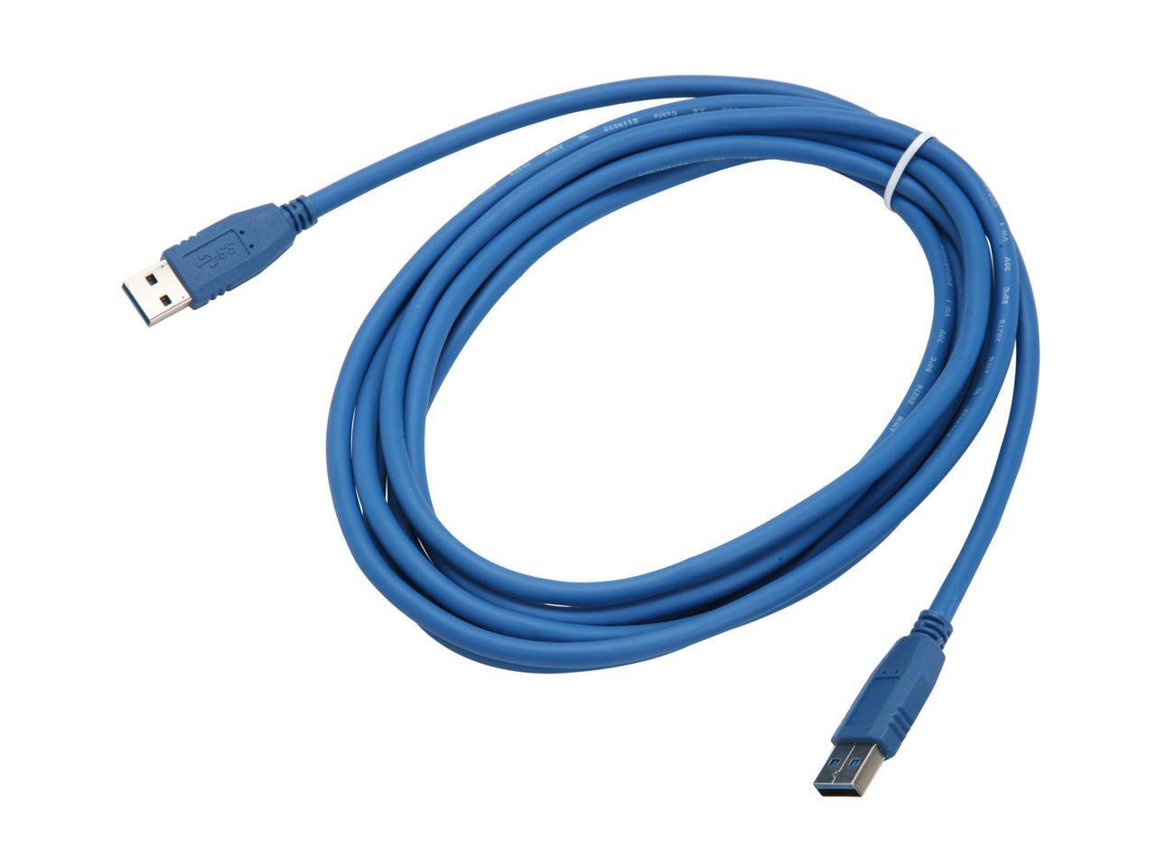 Alt View 1. Nippon Labs - Nippon Labs USB3-10MM 10ft. Blue USB 3.0 A Male to A Male Cable Gold Plated Connectors.