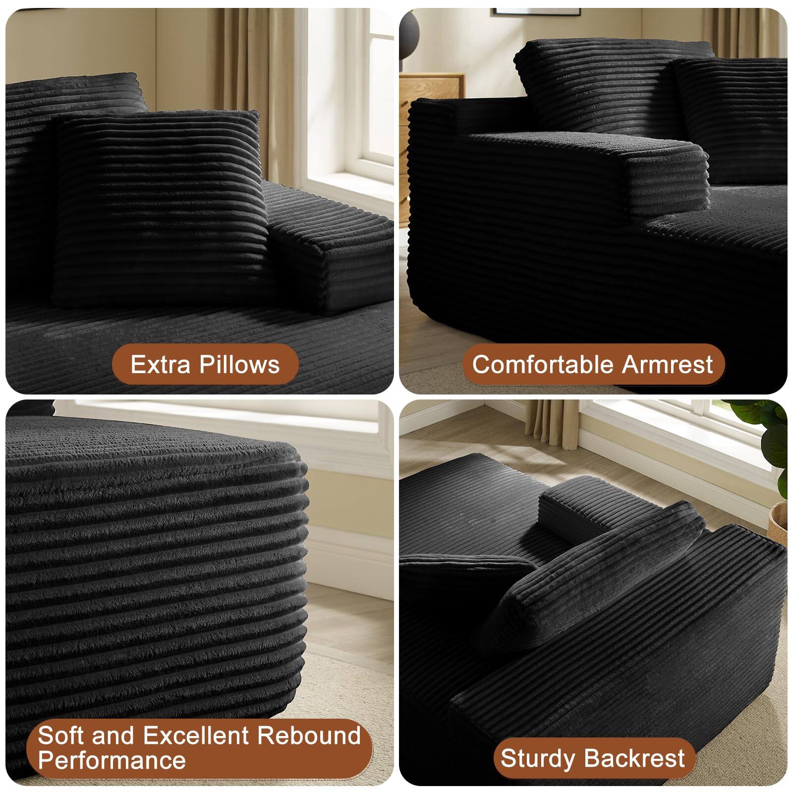 - Extra Pillows
- Comfortable Armrest
- Soft and Excellent Rebound Performance
- Sturdy Backrest