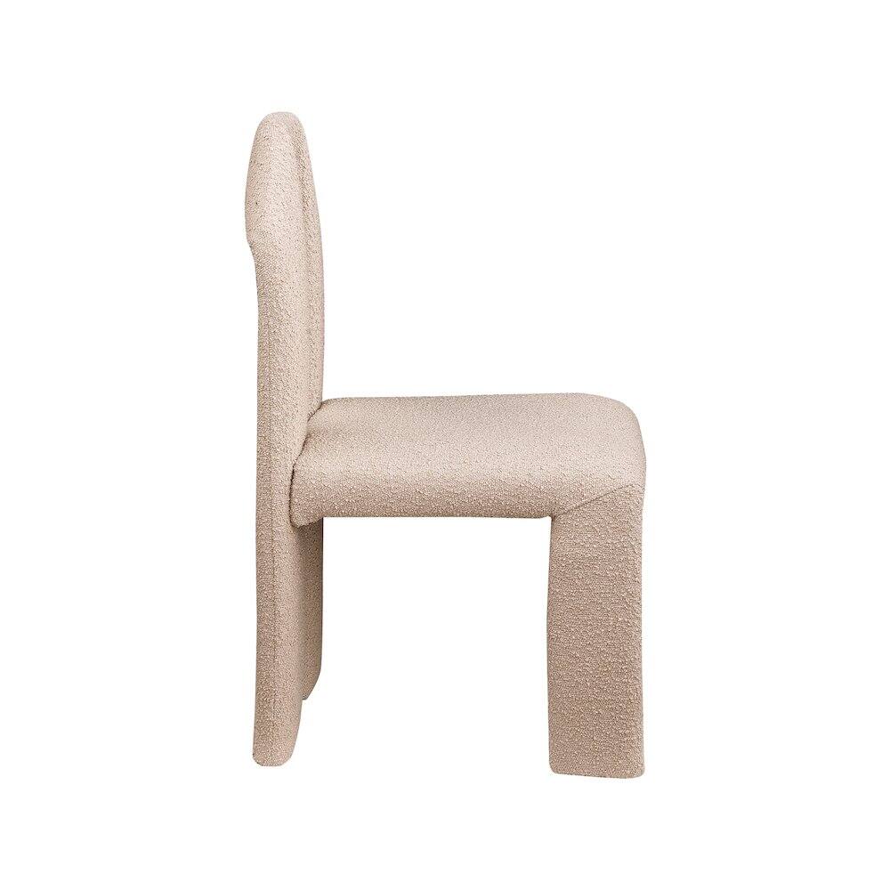 Alt View 2. Meridian Furniture - Bennett Beige Boucle Fabric Dining Chair, Set of 2 - Beige.