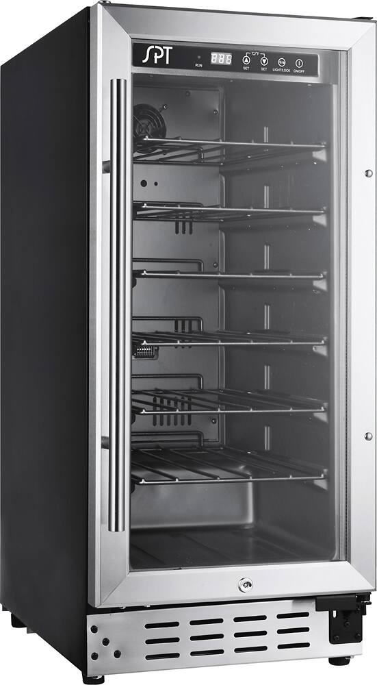Angle. SPT - 33-Bottle Wine Cooler - Stainless steel.