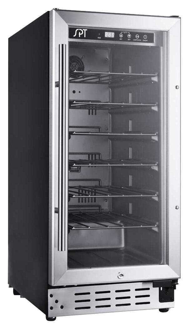 Front. SPT - 33-Bottle Wine Cooler - Stainless steel.