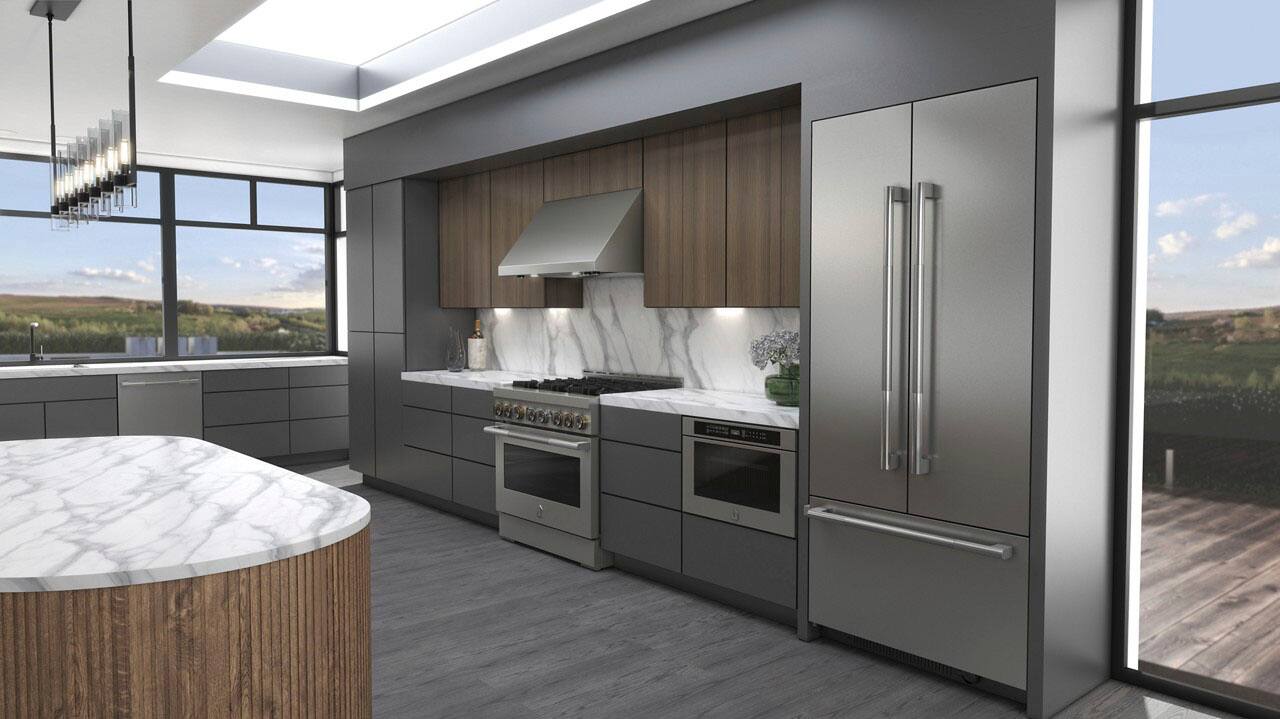 Alt View 11. JennAir - 20.8 Cu. Ft. French Door Refrigerator - Custom Panel Ready.