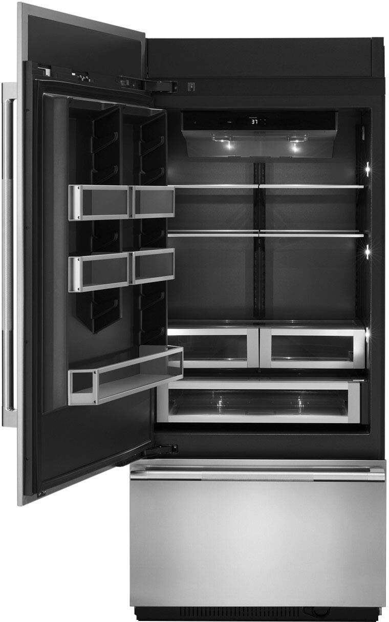 Alt View 1. JennAir - 20.8 Cu. Ft. Bottom-Freezer Built-In Refrigerator - Custom Panel Ready.