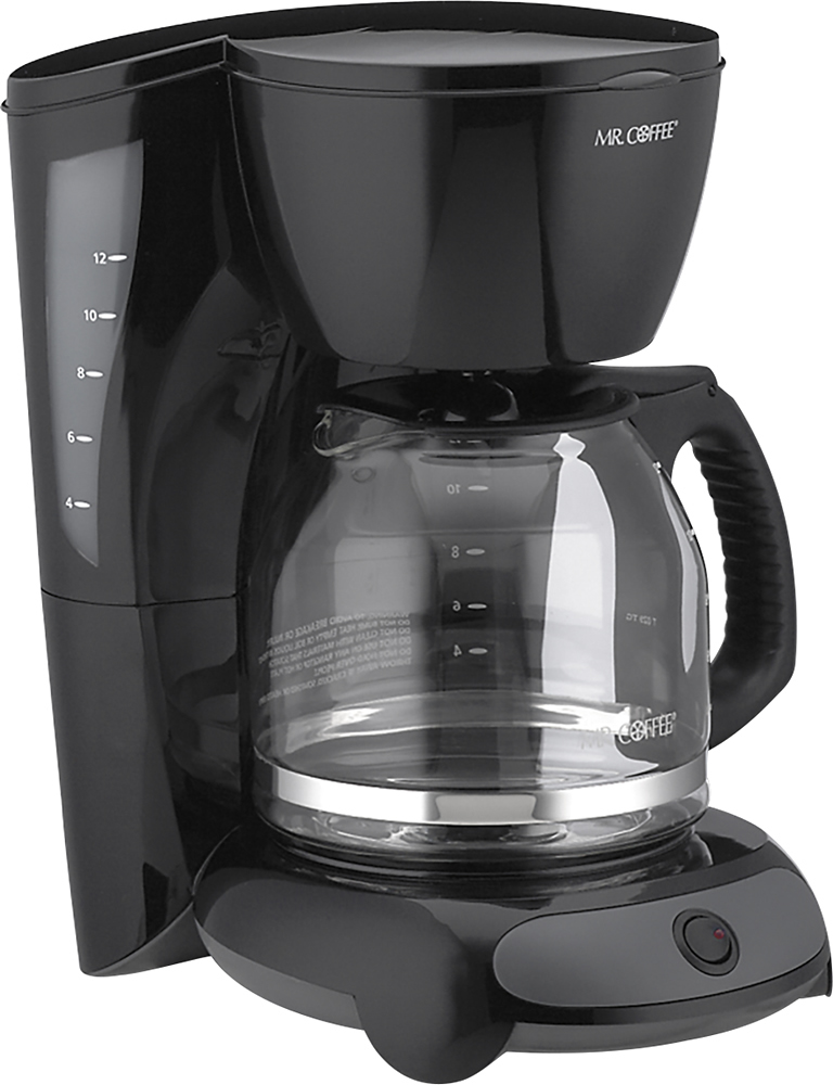 Mr. Coffee 12-Cup Coffee Maker with Dishwashable Design Black/Chrome  2097746 - Best Buy
