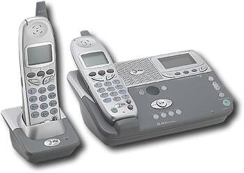 Angle Standard. AT&T - 2.4GHz Expandable Cordless Phone w/Digital Answering Machine - Silver.
