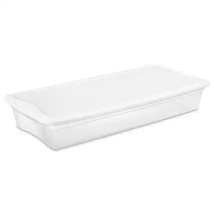 Front. Sterilite - Sterilite 41 Quart Lightweight Under Bed Storage Box Container with Lid, 18 Pack.