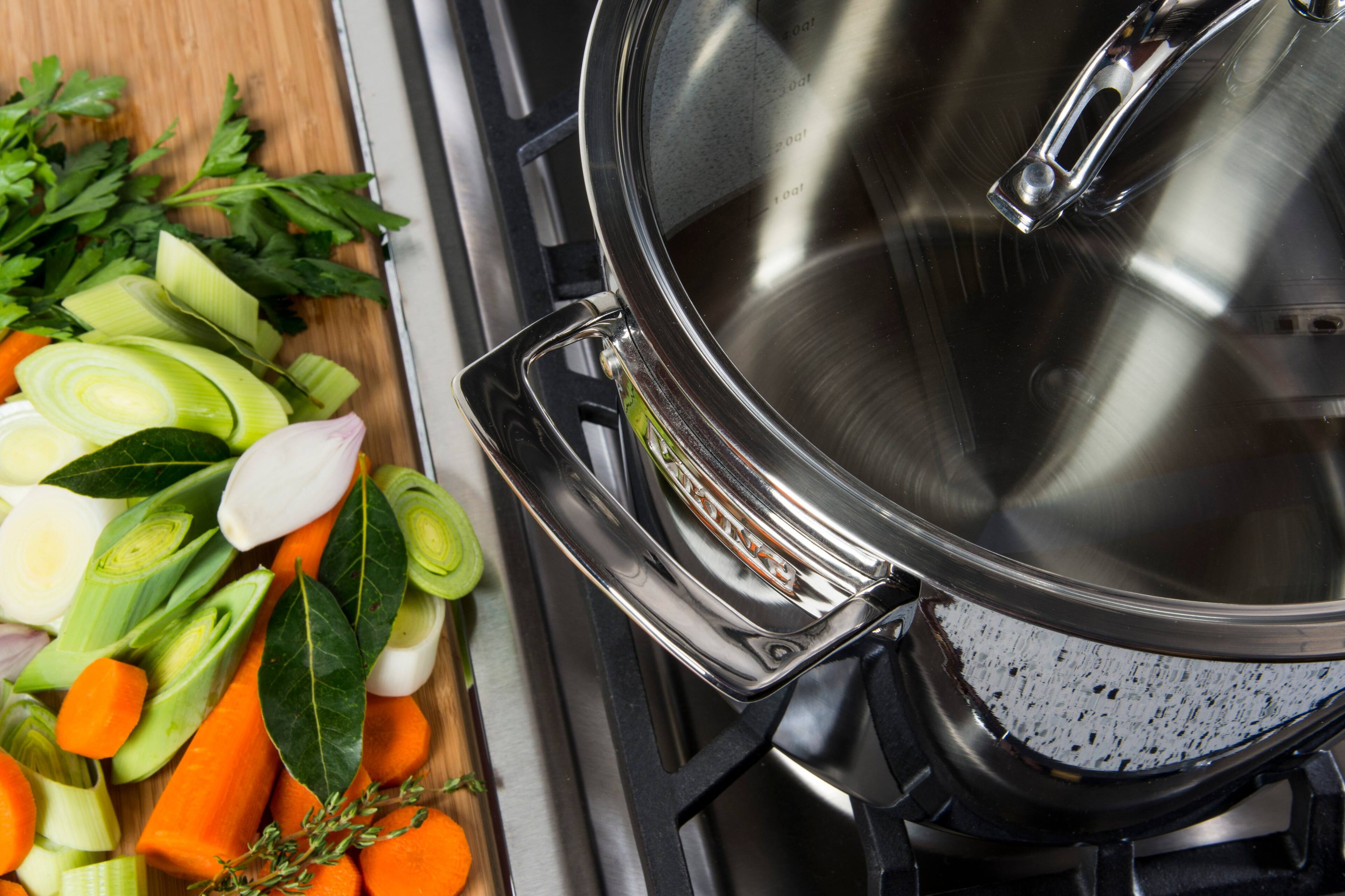 Alt View 28. Viking - Contemporary 3 Ply 7-Piece Cookware Set- Mirror - Stainless Steel.