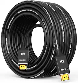 Core Tech - Capshi 50 ft (15 m) HDMI 2.0 Cable – 4K@60Hz, 18Gbps High-Speed, CL3 In-Wall Rated, HDR10, HDCP 2.2, ARC, Shie