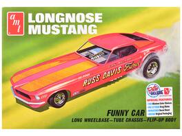 Skill 2 Model Kit 1969 Ford Mustang Longnose Funny Car "Gas Ronda" 1/25 Scale Model by AMT - Multi