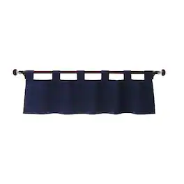 Commonwealth Home Fashions - Thermalogic Weathermate Room Darkening Tab Top Flat Valance for Windows 40" x 15" - Navy