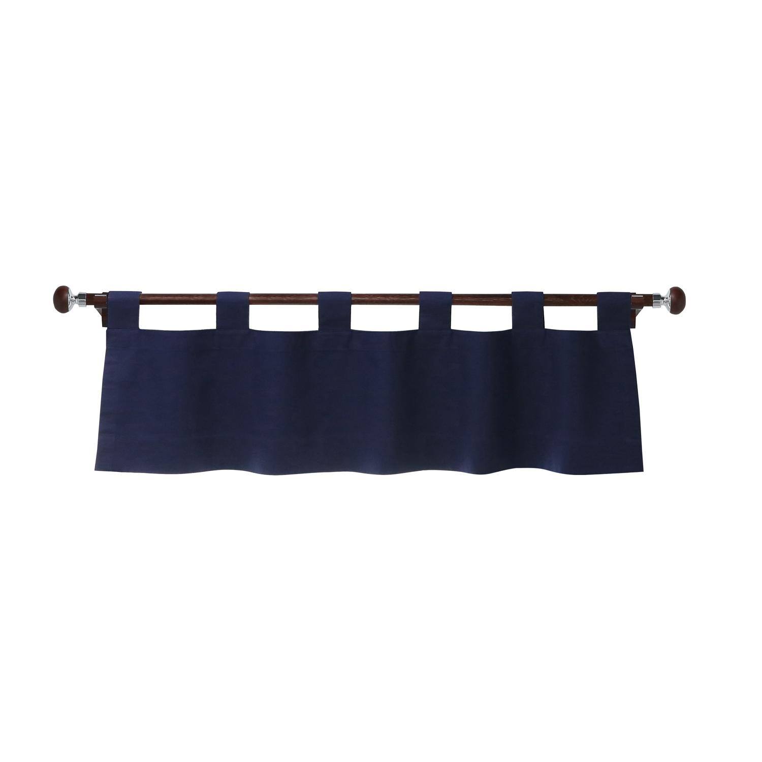 Front. Commonwealth Home Fashions - Thermalogic Weathermate Room Darkening Tab Top Flat Valance for Windows 40" x 15" Navy - Navy.