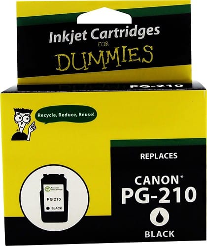 Front Standard. For Dummies - Canon PG-210 Remanufactured Inkjet Cartridge - Black.