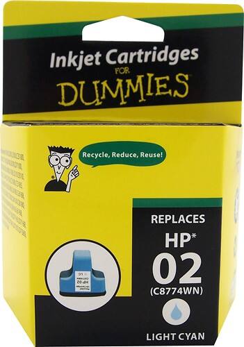 Front Standard. For Dummies - HP 02LC Remanufactured Inkjet Cartridge - Light Cyan.