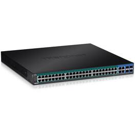 Trendnet - 52-Port Web Smart PoE+ Switch; 48 x Gigabit PoE+ Ports; 4 x Shared Gigabit Ports (RJ-45 or SFP); VLAN; QoS - Unknown