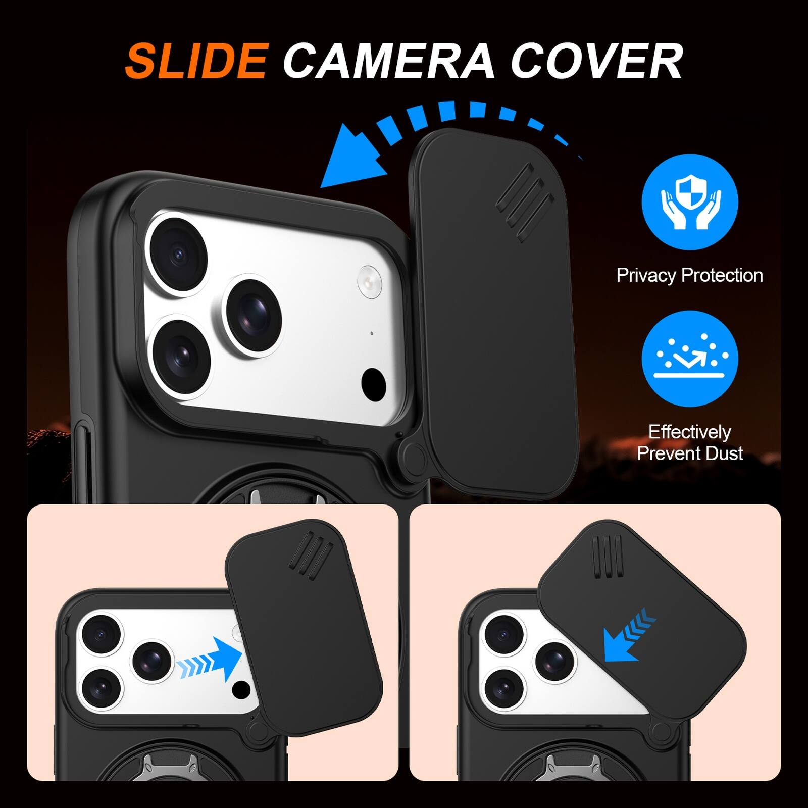 SLIDE CAMERA COVER

Privacy Protection

Effectively Prevent Dust