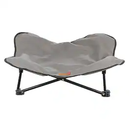 TRIXIE - Elevated Camping Cot, Folding Dog Bed, Raised Travel Lounger - Gray