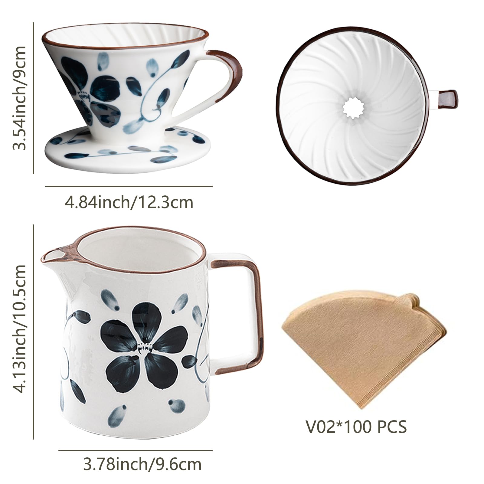 3.54 inch/9 cm  
4.84 inch/12.3 cm  
4.13 inch/10.5 cm  
3.78 inch/9.6 cm  
V02*100 PCS