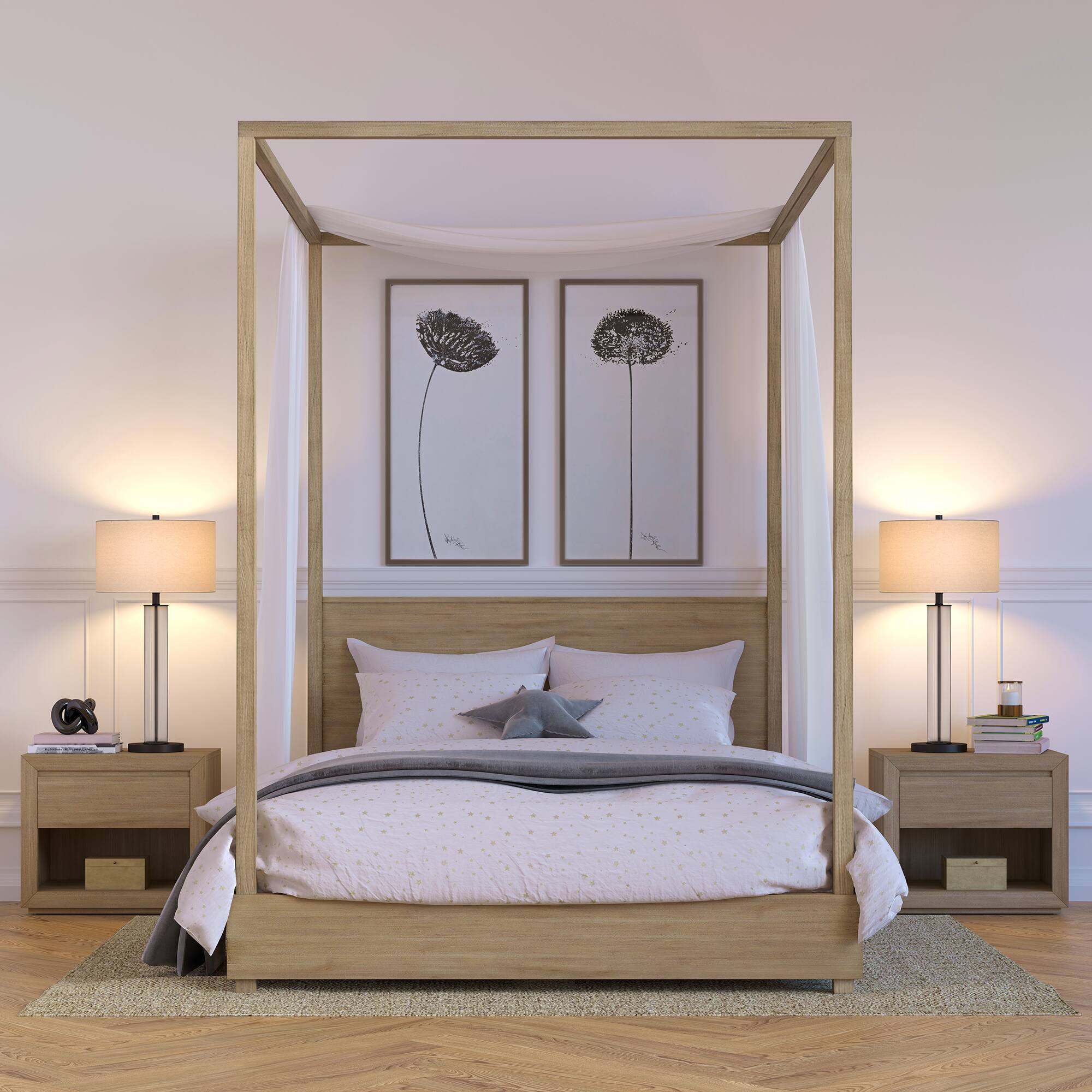 Alt View 11. Hudson&Canal - Harlow Table Lamp - Clear Glass/Blackened Bronze.