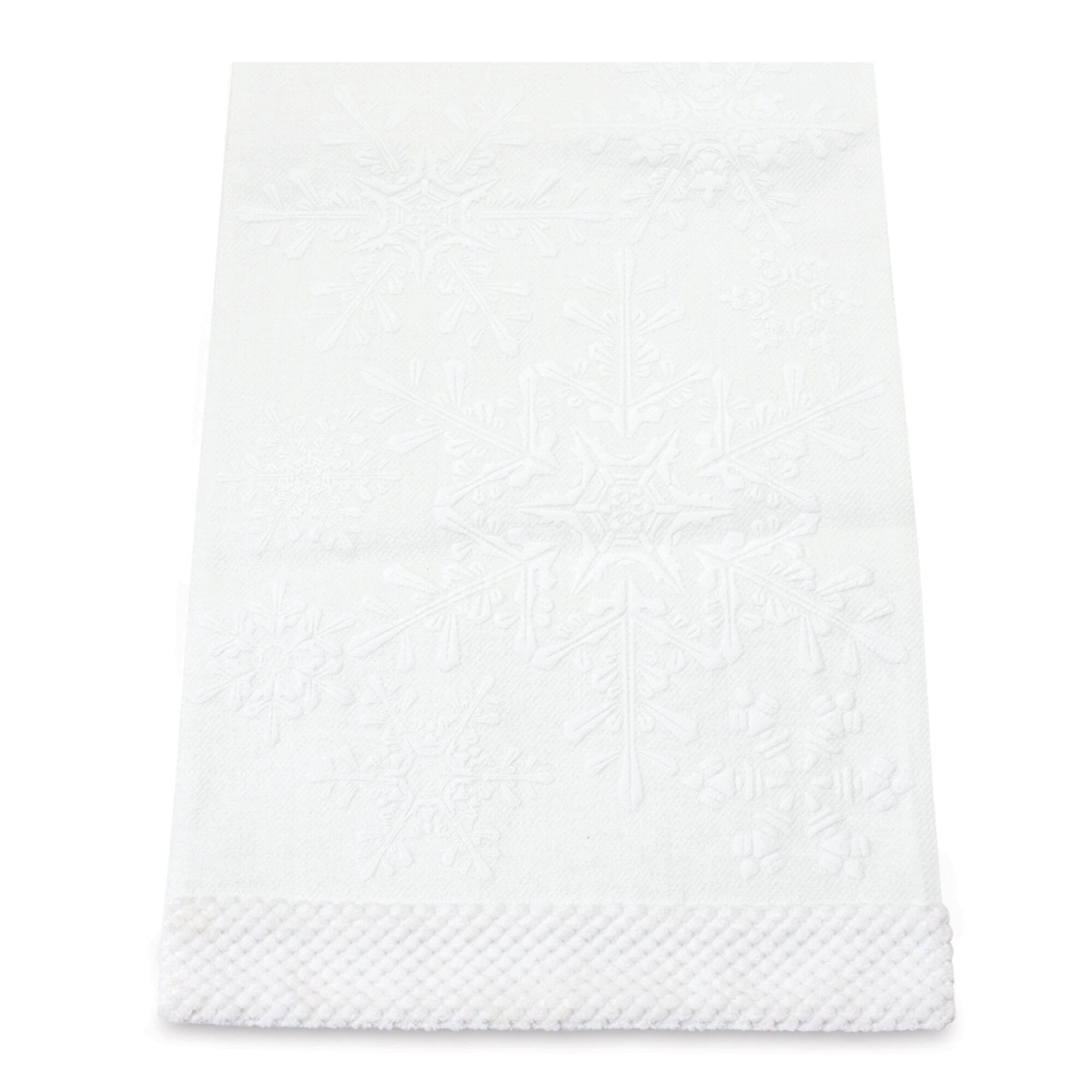 Angle. BreeBe - Snowflake Table Runner 72"L - White.