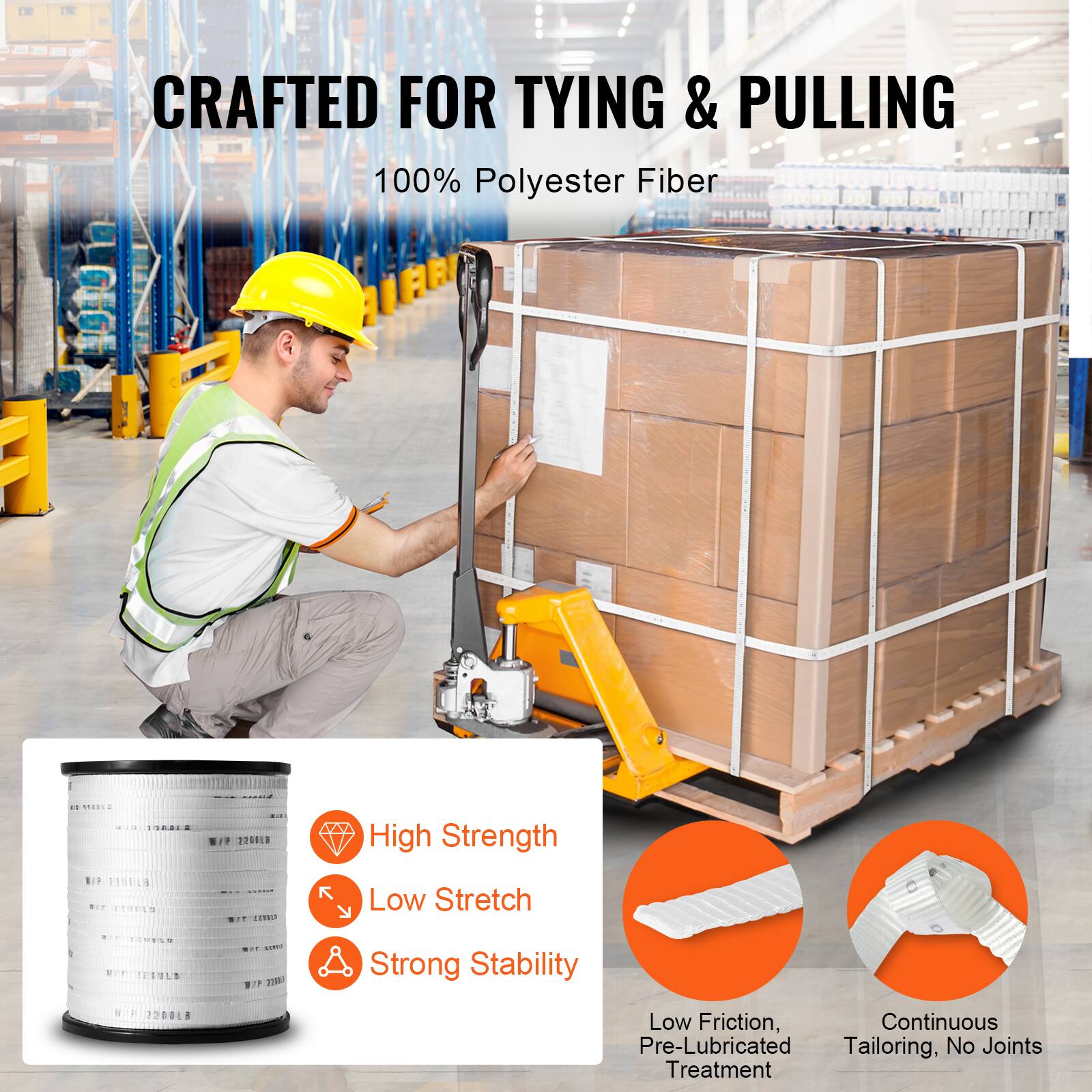 CRAFTED FOR TYING & PULLING

100% Polyester Fiber

- High Strength
- Low Stretch
- Strong Stability
- Low Friction, Pre-Lubricated Treatment
- Continuous Tailoring, No Joints
