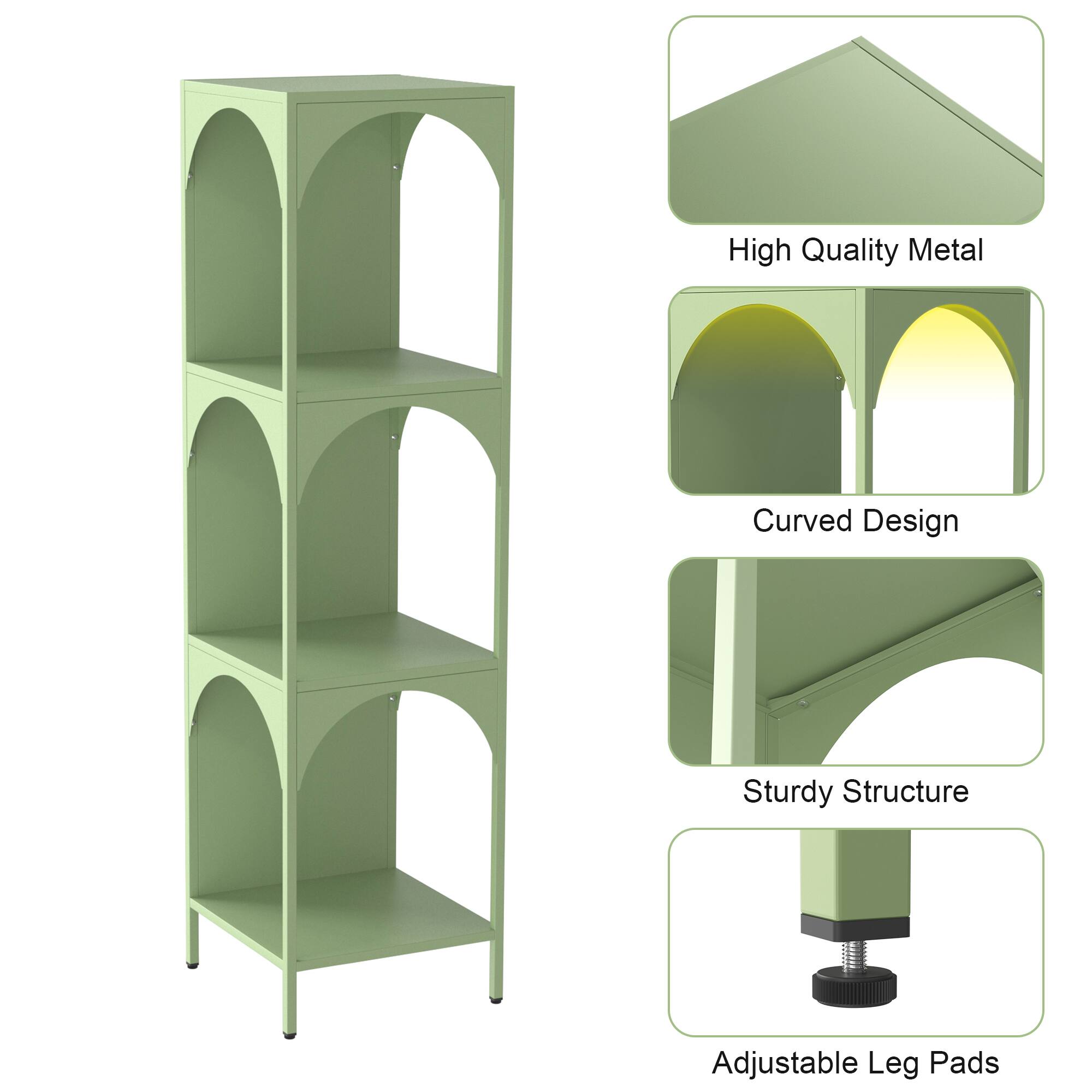 High Quality Metal  
Curved Design  
Sturdy Structure  
Adjustable Leg Pads