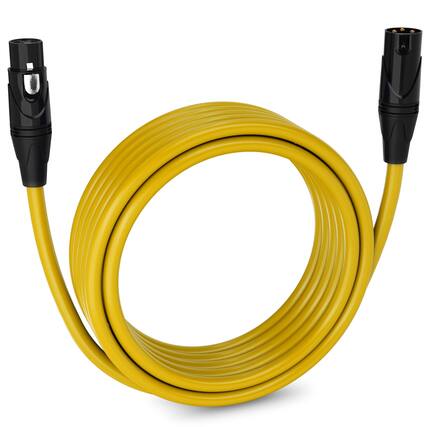 Front. Lyxpro - 20 ft Balanced XLR Cable, Male to Female, 3 Pin Microphone Cable - Yellow.