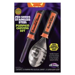 Funworld - Stainless Steel Pumpkin Carving Tool Set - Orange
