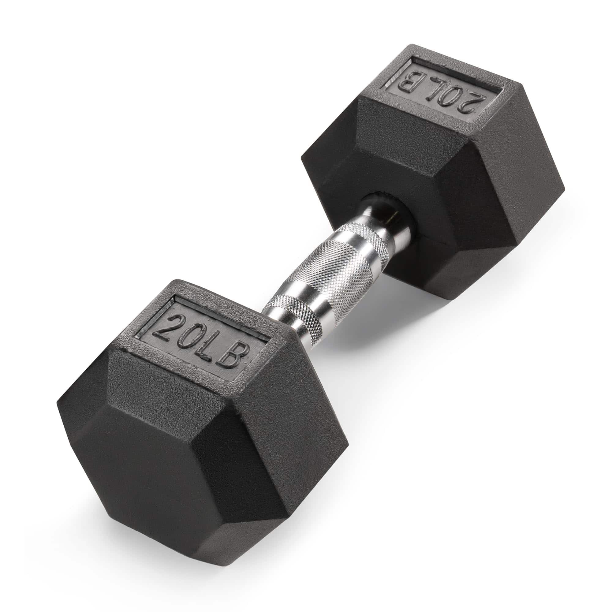 Alchemy Casas - Classic Rubber Hex Dumbbell With Knurled Grip For Strength And Bodybuilding Single Exercise Fitness Sold - Multi