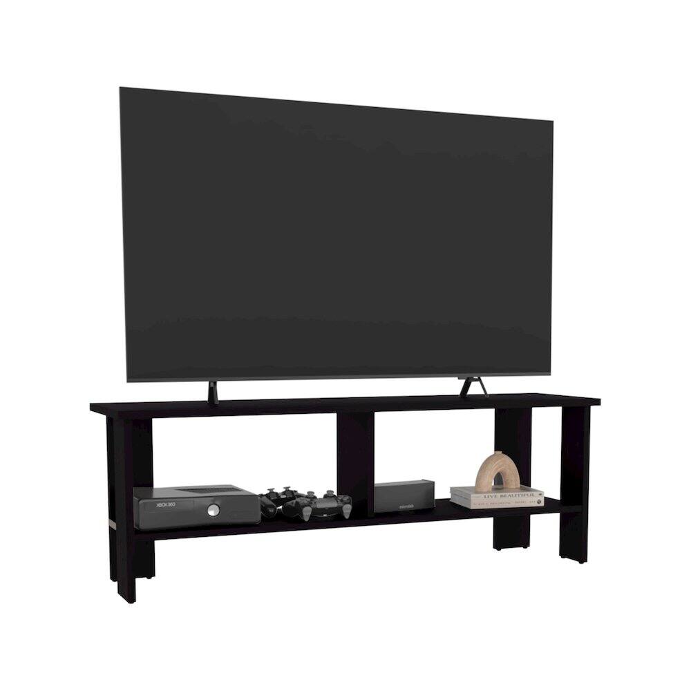 Alt View 1. TuHome - Navia Tv Stand Black Wengue MDF - Black.