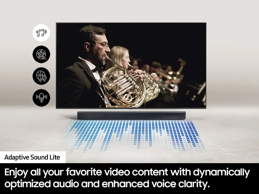 Enjoy all your favorite video content with dynamically optimized audio and enhanced voice clarity.