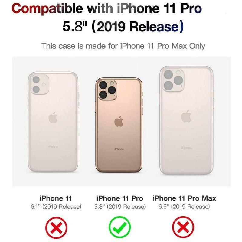 Compatible with iPhone 11 Pro 5.8" (2019 Release)

This case is made for iPhone 11 Pro Max Only

iPhone 11 6.1" (2019 Release)
iPhone 11 Pro 5.8" (2019 Release)
iPhone 11 Pro Max 6.5" (2019 Release)