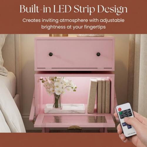 Built-in LED Strip Design  
Creates inviting atmosphere with adjustable brightness at your fingertips