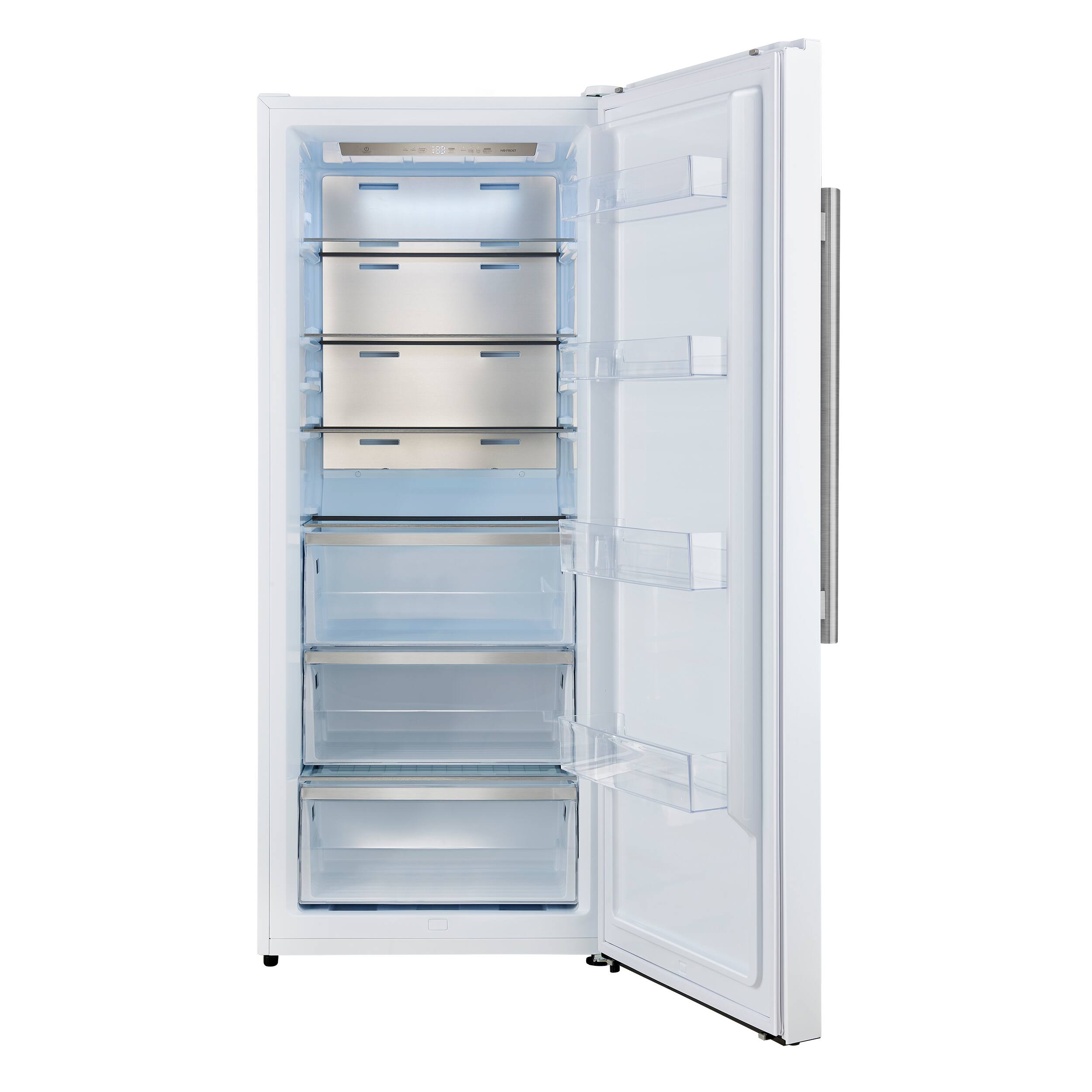 Alt View 5. Forno Appliances - Maderno 13.6 Cu. Ft. Right Swing Upright Convertible Freezer with Antique Brass Handles - White.