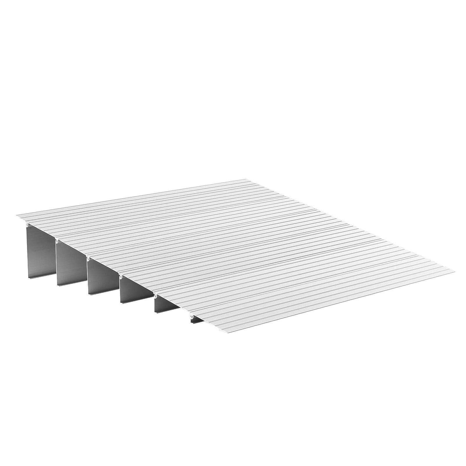Alt View 5. VEVOR - Door Threshold Ramp,6 inch Rise,Aluminum Alloy Threshold Ramp Rated 800 lbs Load Capacity, Handicap Ramps for Home Steps - Silver.