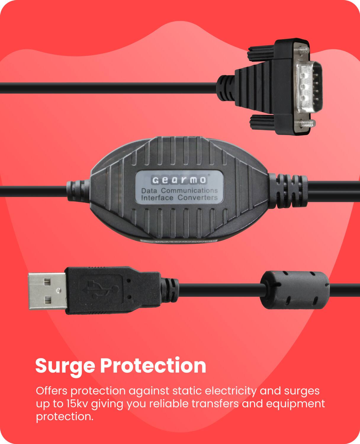 Gearmo Data Communications Interface Converters

Surge Protection

Offers protection against static electricity and surges up to 15kv giving you reliable transfers and equipment protection.
