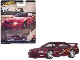 Hot Wheels - Nissan 240SX S14 RHD with Graphics The Fast and the Furious 2001 Movie Fast & Furious Series - Maroon