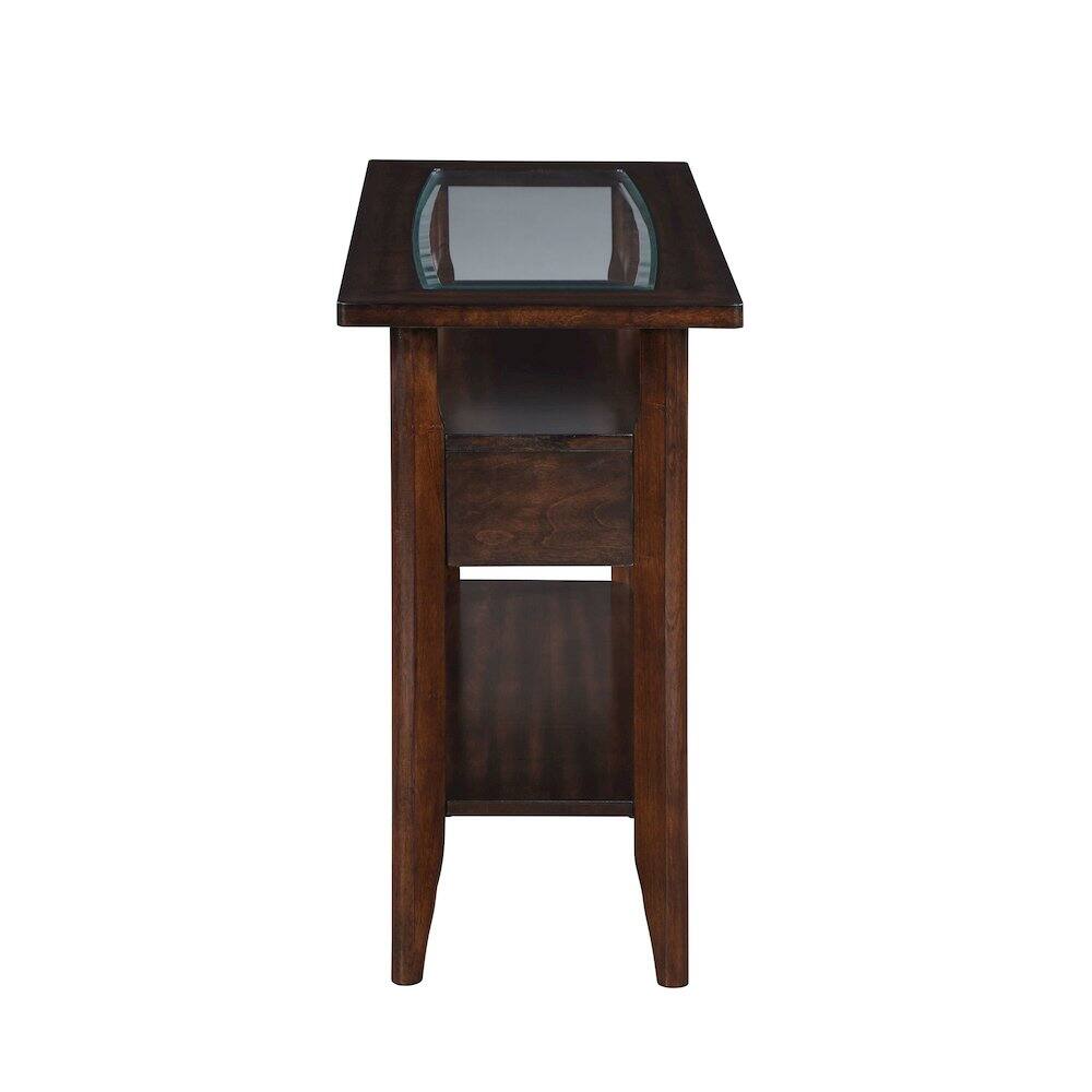 Alt View 2. Furniture of America - Eski Wood 1-Drawer Sofa Table in Dark Walnut - Brown.
