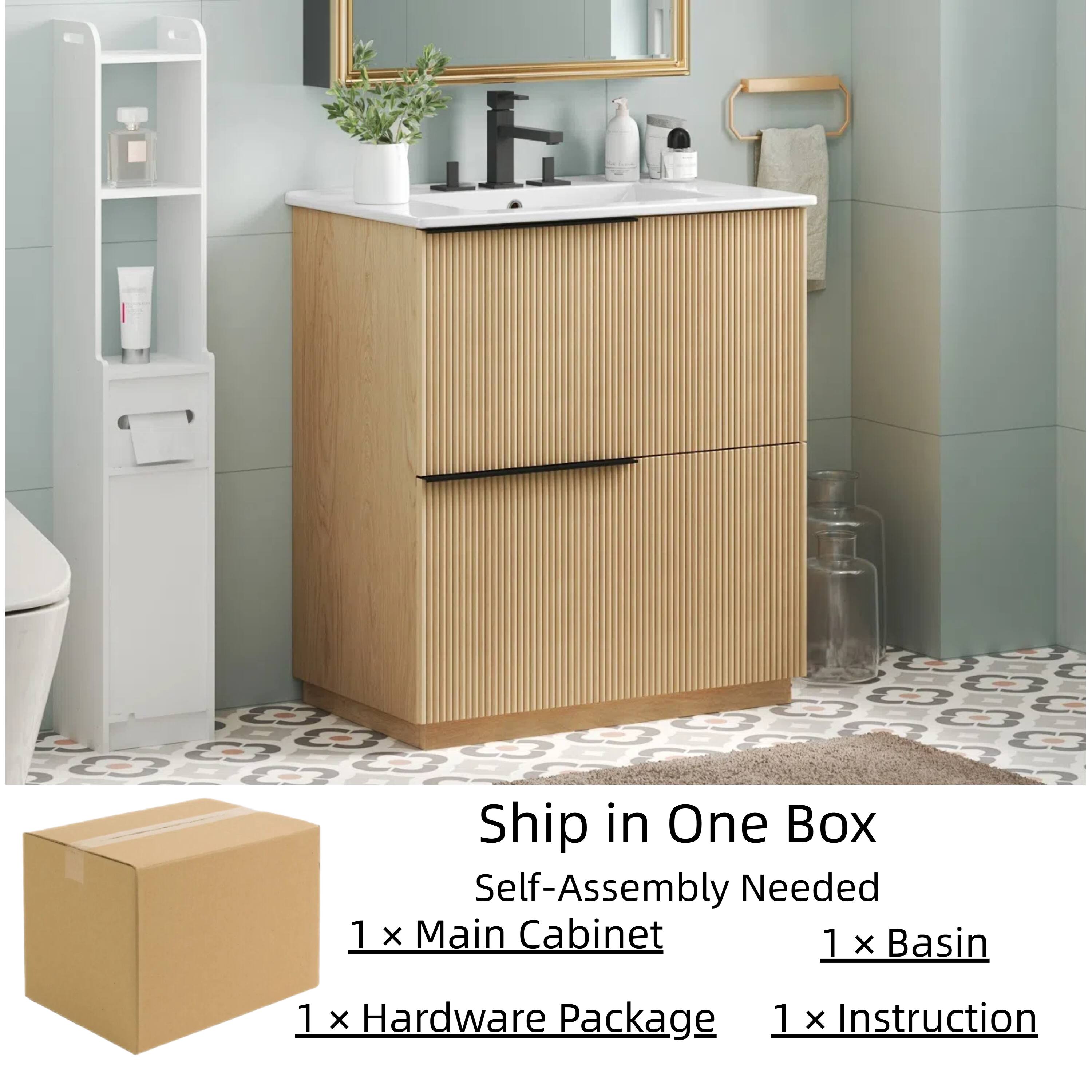 Ship in One Box  
Self-Assembly Needed  
1 x Main Cabinet  
1 x Basin  
1 x Hardware Package  
1 x Instruction