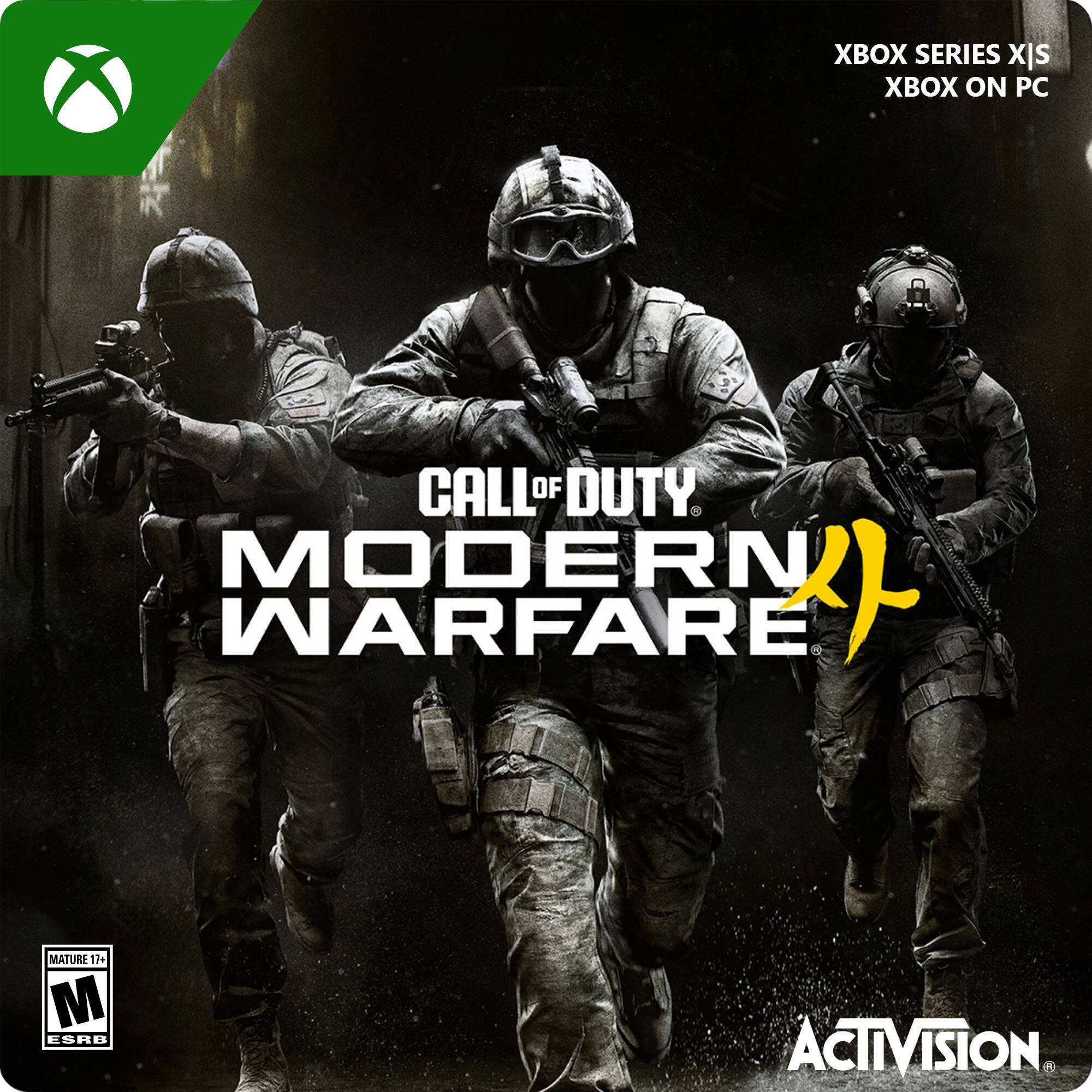 XBOX SERIES X|S  
XBOX ON PC  

CALL OF DUTY MODERN WARFARE  
MATURE 17+ M ESRB  
ACTIVISION - M (Mature 17+)