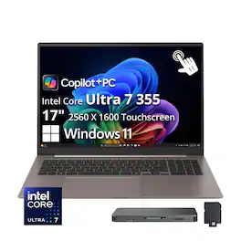 LG - gram Max 17" 2.5K Touch-Screen Laptop - Intel Core Ultra 7 Processor 355 - 32GB RAM - 512GB SSD - Copilot + PC - Matte Bronze