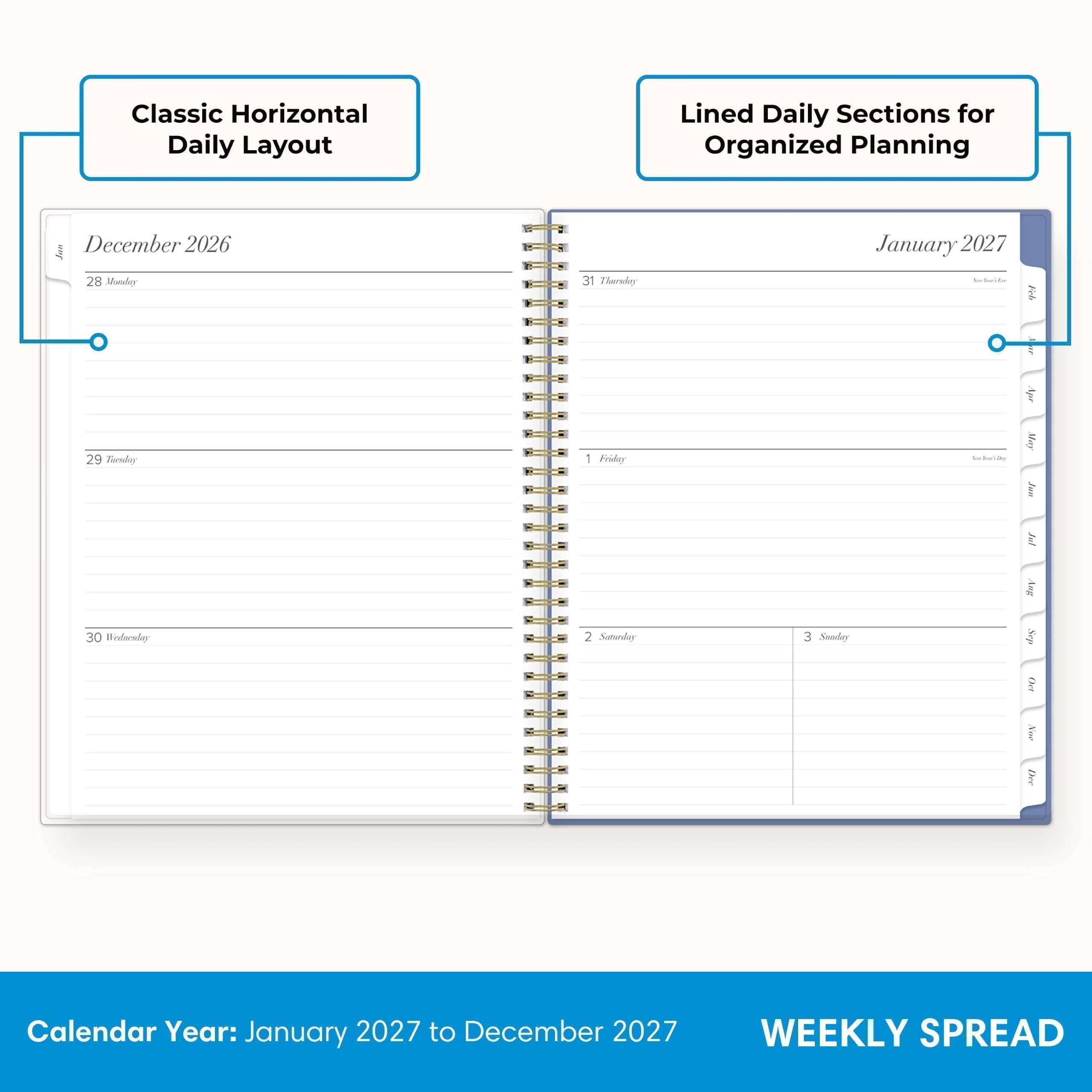 Blue Sky 2027 Weekly & Monthly Planner Calendar, 8.5