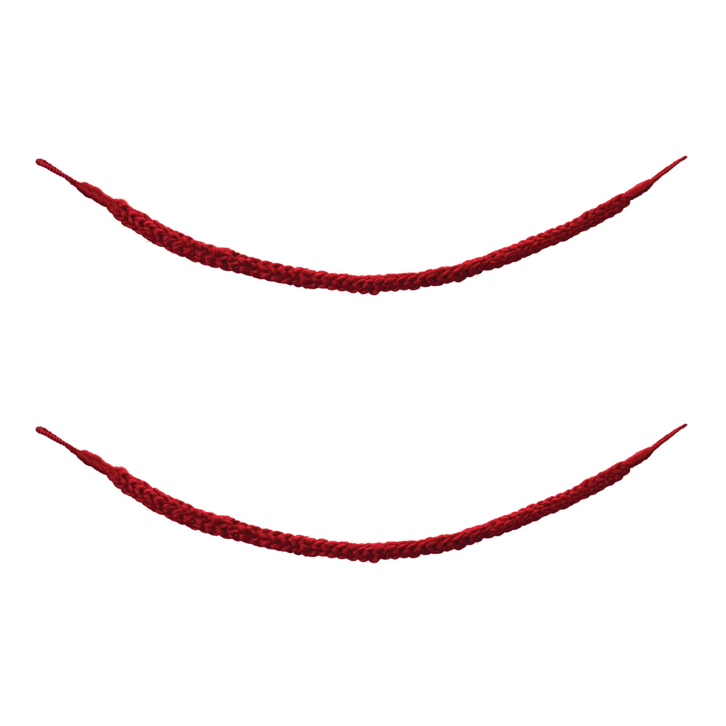 Left. BreeBe - Woven Yarn Garland (Set of 2) - Red.