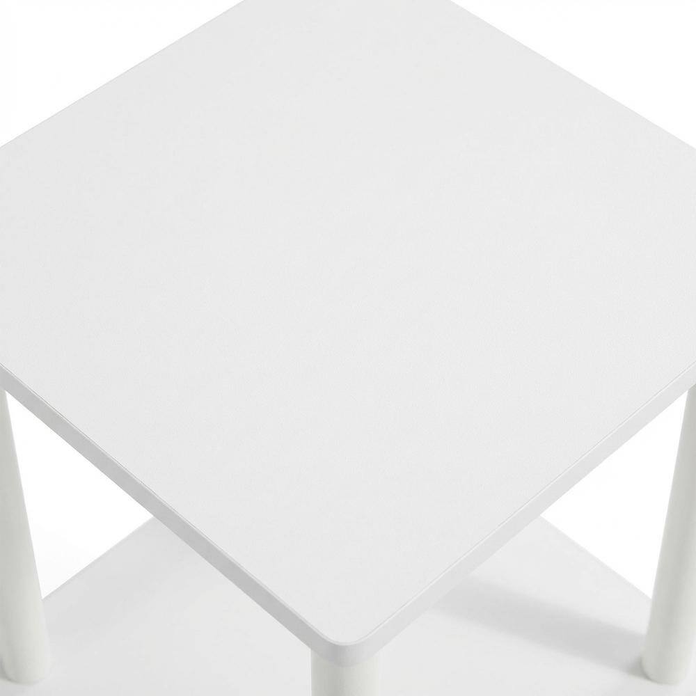 Alt View 1. FurniFact - Engineered Wood Bookcase with Tall Storage and Stylish Finish - White/White.