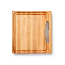 John Boos - Reversible Wood Cutting Board with Juice Groove & Tray, Maple - Brown