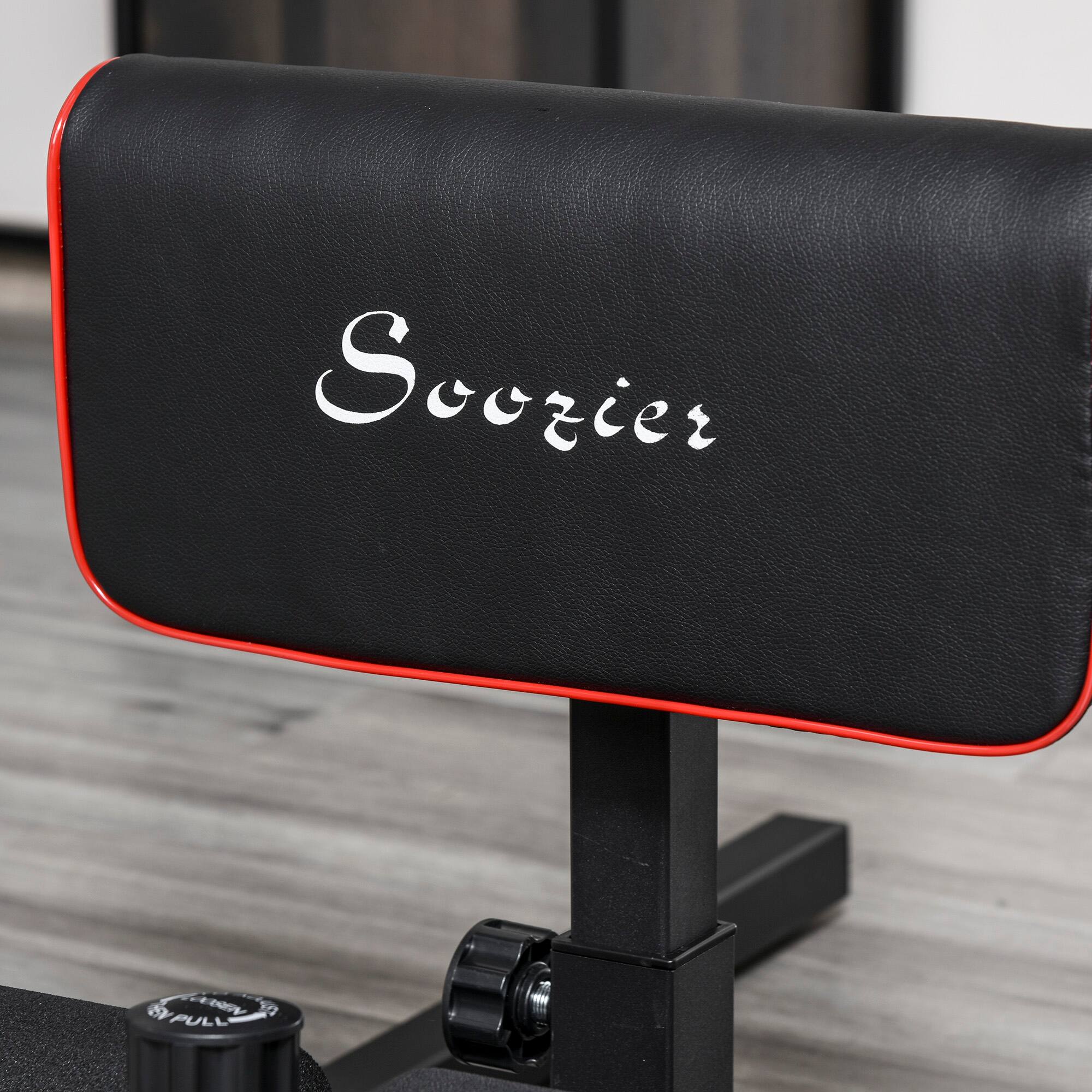 Alt View 8. Soozier - 3 in 1 Padded Push Up Sit Up Squat Machine Home Gym Fitness Equipment - Black.